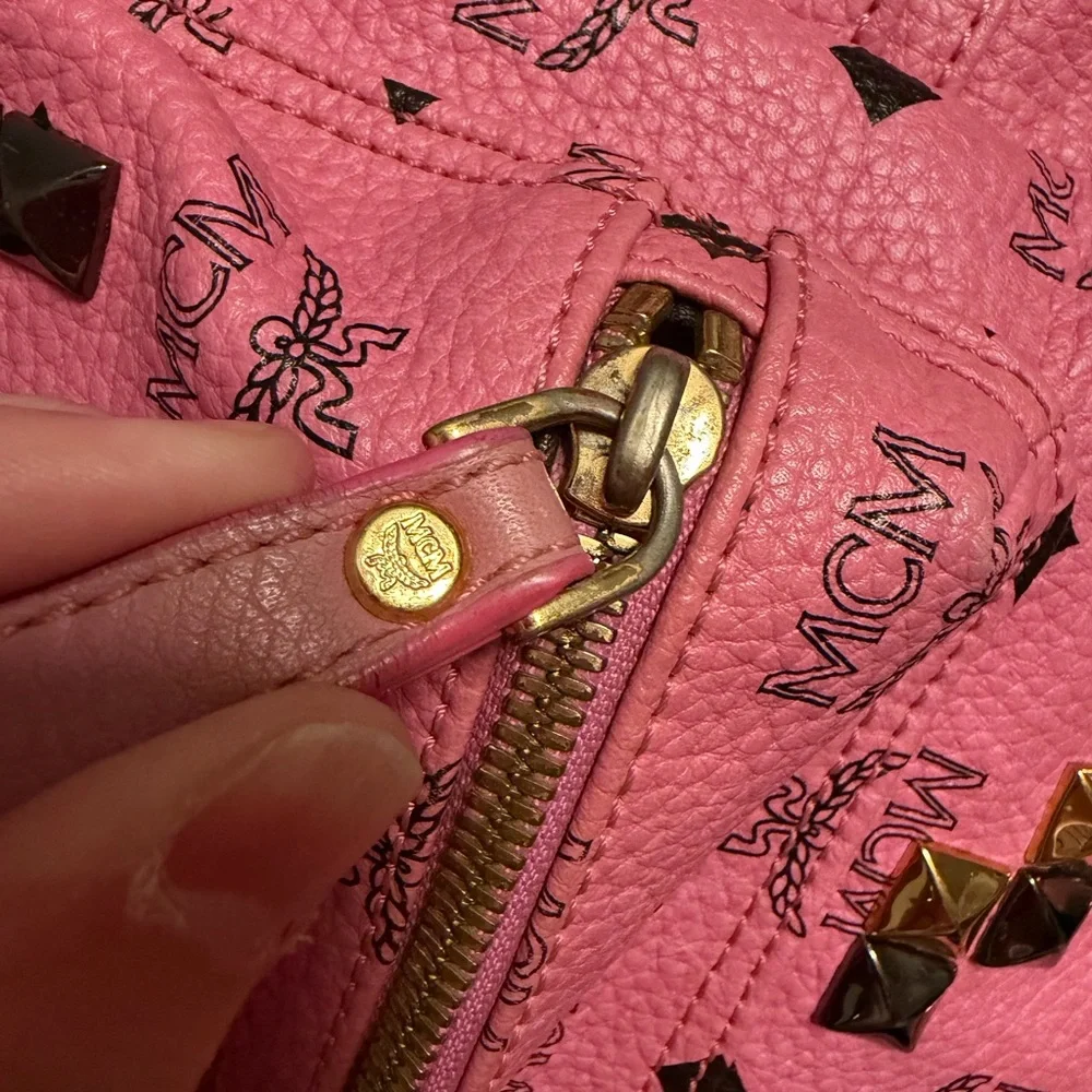 MCM Pink Visteris Backpack 12” - Picture 9 of 16